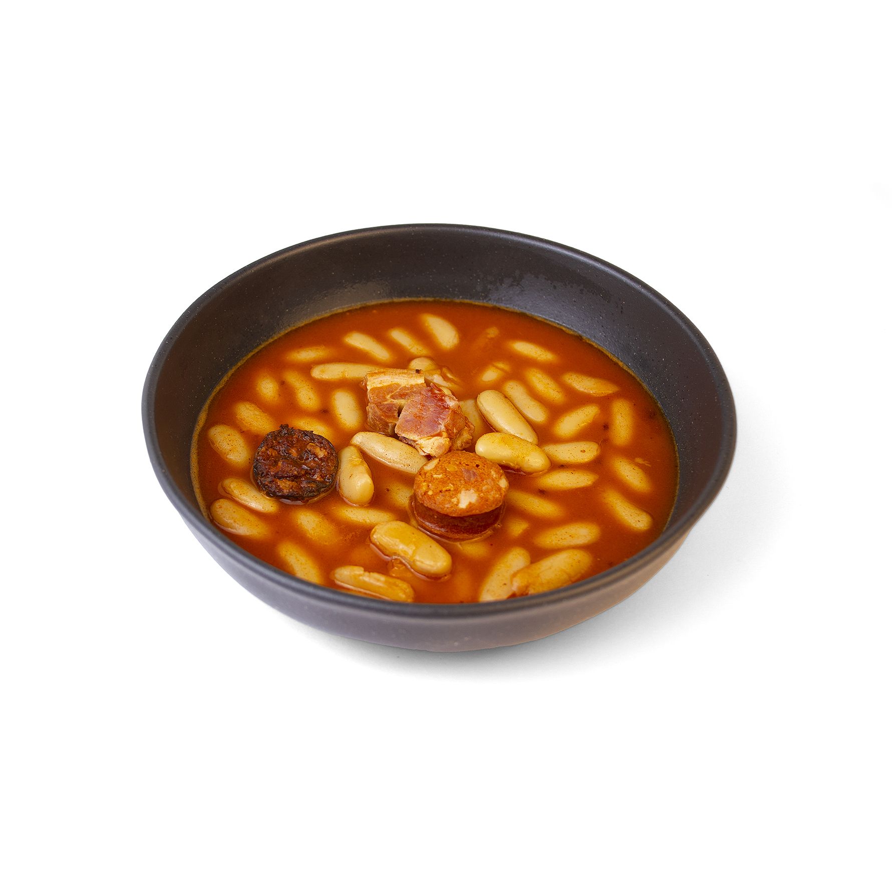 PlatoFabas_fondo blanco Plato de Fabada Asturiana Lorixe, conserva casera gourmet