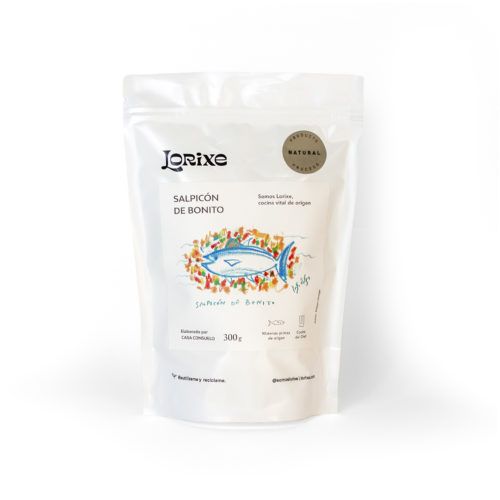 Producto de salpicón de bonito, conserva casera gourmet Lorixe