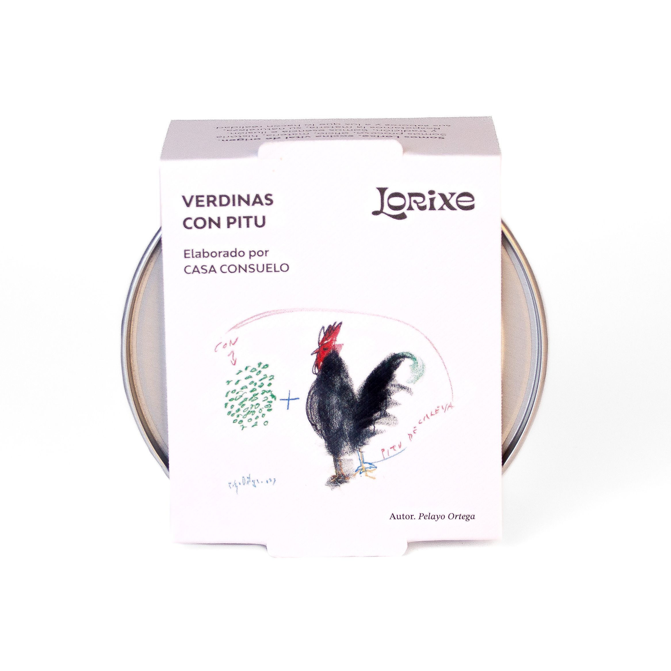 Verdinas con Pitu Producto de conservas caseras y gourmet Lorixe de la gama de verdinas con pitu