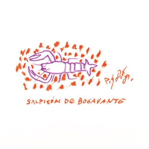 Ilustración de salpicón de bogavante por Pelayo Ortega para Lorixe