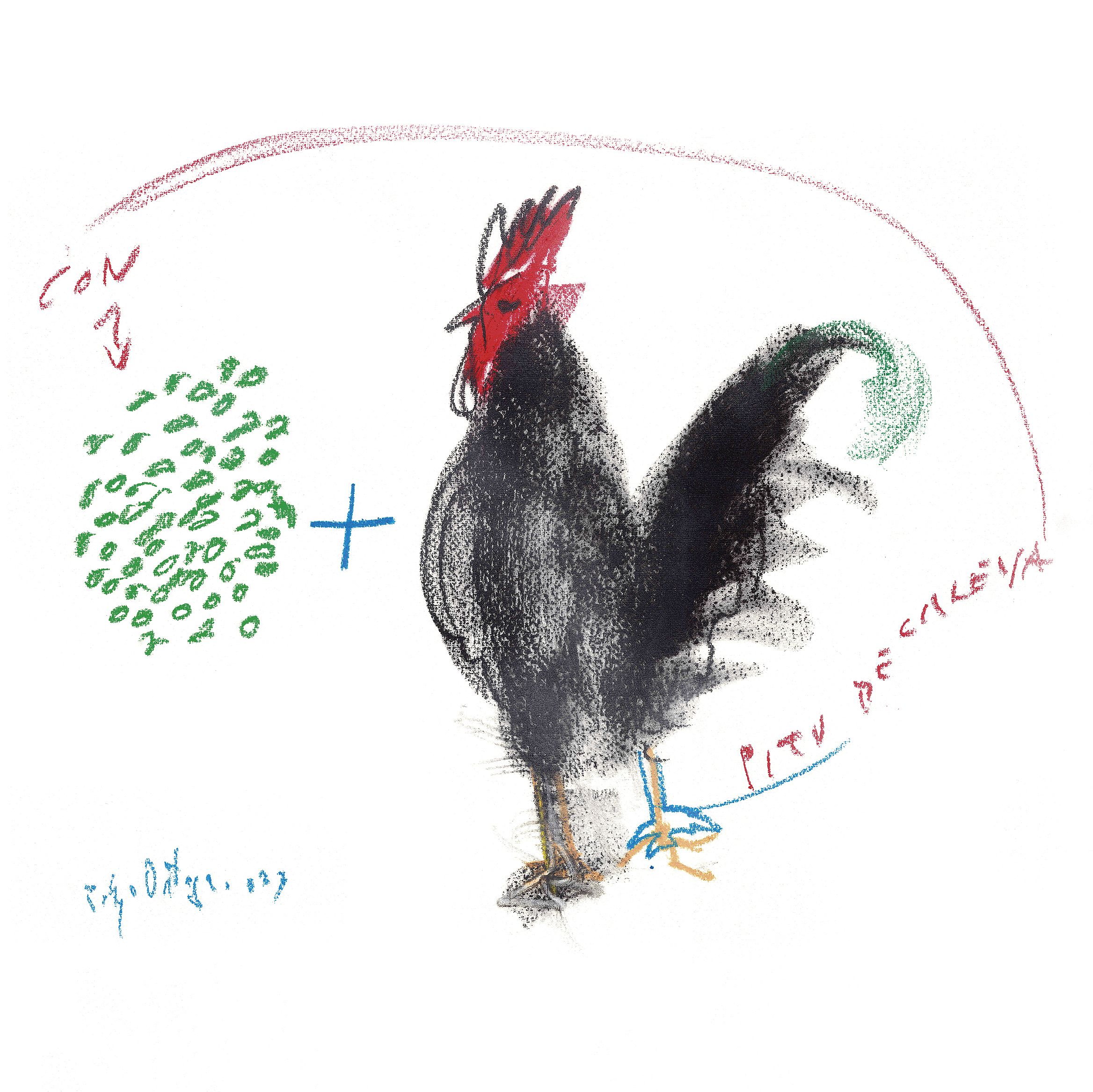 Ilustración de verdinas con pitu por Pelayo Ortega para Lorixe